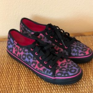 Keds Leopard sugar dip glitter double up sneakers